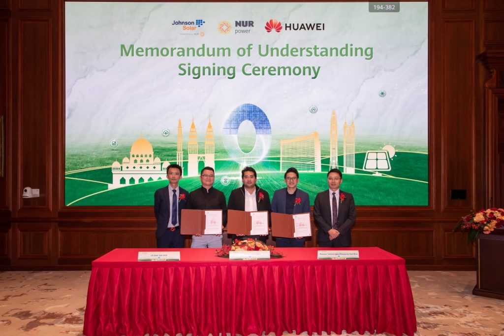 Huawei Malaysia, NUR Power, and JS Solar MOU